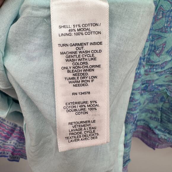 VINEYARD VINES NWT Tang Fish Smocked Skirt in Crystal Blue // XL - Picture 11 of 11